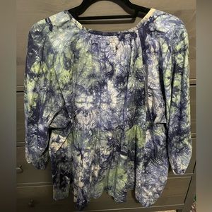 Cabi Woodstock Top, tie dye, button down blouse, never worn